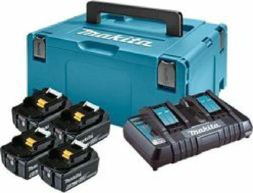 Makita Akumuliatorių ir dvigubo kroviklio komplektas LXT® 198091-4 18V • BL1860B x4 • DC18RD • LXT®