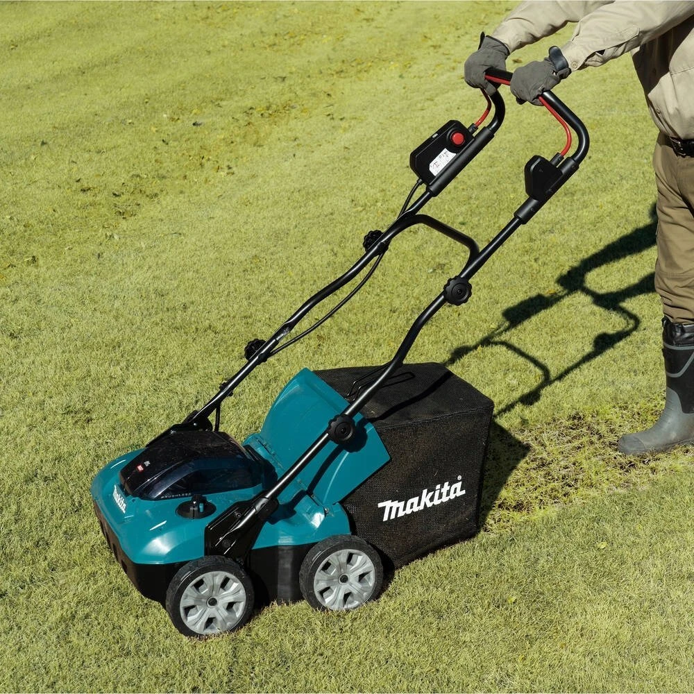 Makita UV001GZ akumuliatorinis skarifikatorius 40Vmax, XGT, BL variklis, plotis 38 cm, žolės surinktuvas 50 l