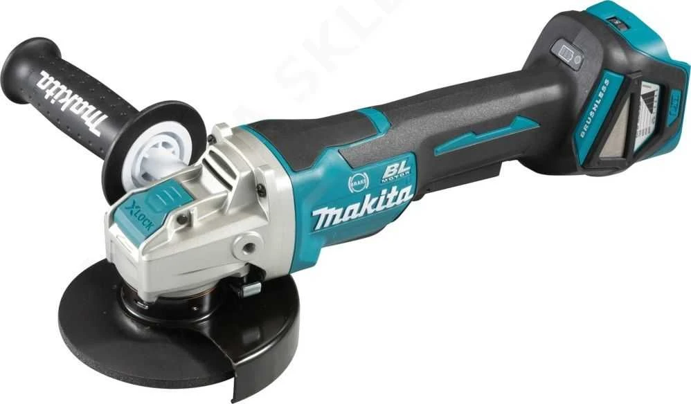 Makita DGA519Z Akumuliatorinis kampinis šlifuoklis, greičio reguliavimas 3000-8500min-1, 18V, ø125mm, X-LOCK, komplektuojama be akumuliatorių ir kroviklio!