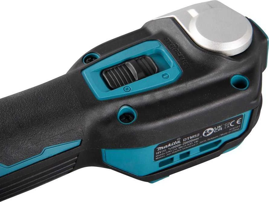 Makita DTM52Z Akumuliatorinis universalus švytuoklinis įrankis 18V, 10000-20000 jud/min, judesio kampas 3,2°,Starlock MAX, BL-motor, Be akumuliatorių ir kroviklio!