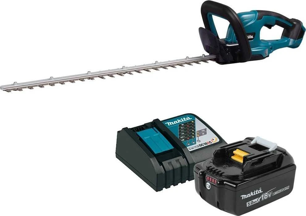 Makita DUH607RT akumuliatorinės gyvatvorių žirklės, 18 V, 1 x 5,0 Ah, DC18RC, ličio jonų, 600 mm