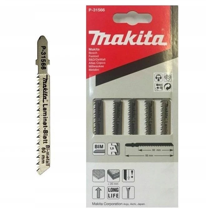 Makita Siaurapjūklio pjūkleliai BIM 1,9/60MM 5Vnt. P-31566