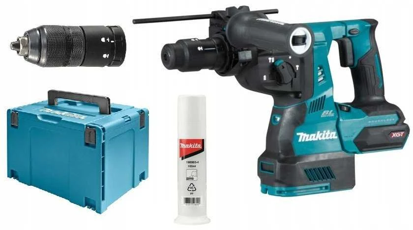 Makita HR004GZ01 Perforatorius XGT, 2,9 J, 28mm; 4,1kg, bešepetėlinis variklis, greitojo keitimo griebtuvas, AVT; XPT; "Z" versija - komplektuojamas be akumuliatoriaus ir kroviklio