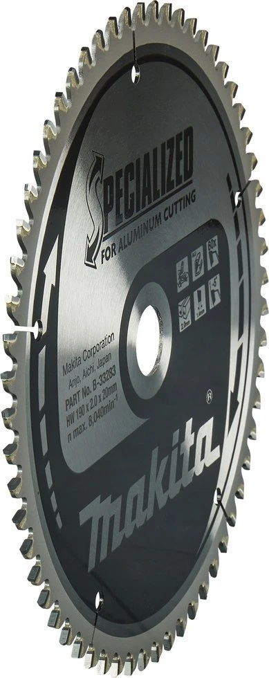 MAKITA DISKINIS PJŪKLAS 190x20x60z SPECIALIZED ALIUMINIUI