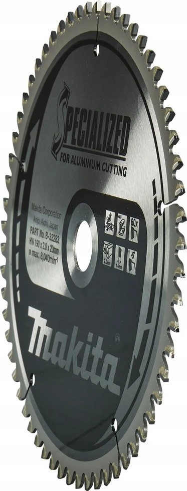 MAKITA DISKINIS PJŪKLAS 190x20x60z SPECIALIZED ALIUMINIUI