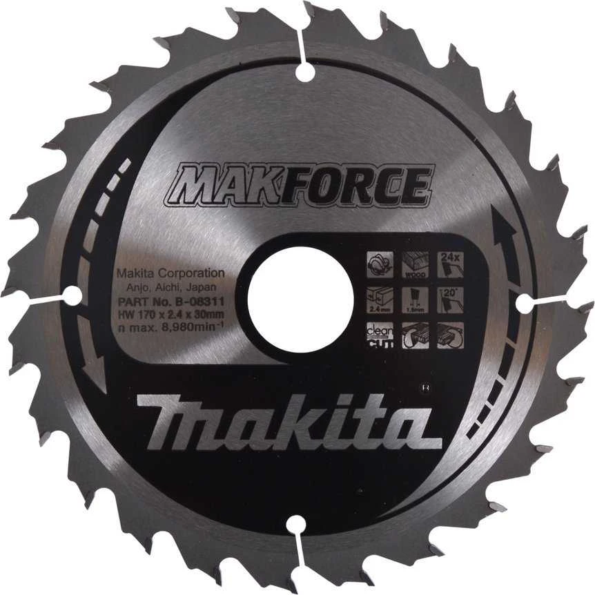 Makita Pjovimo diskas medienai MAKFORCE 170x30mm 24-ZEBY B-32225