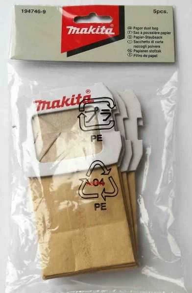 Makita Popieriniai dulkių maišai (5Vnt.) BO4555, 4556, 4565, 5031 194746-9