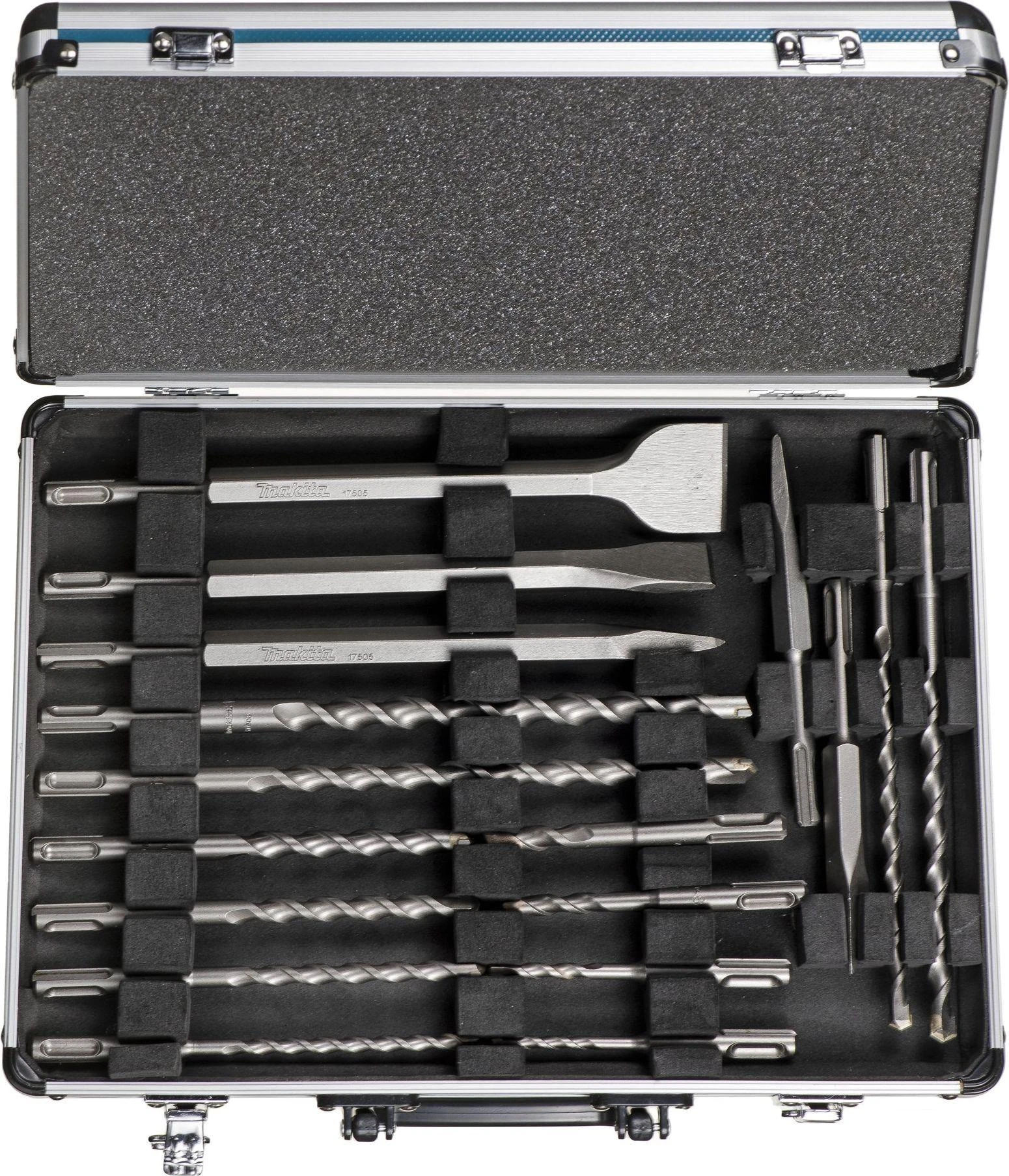 Grąžtas 17 dalių grąžtų rinkinys Makita D-42444; SDS-Plus