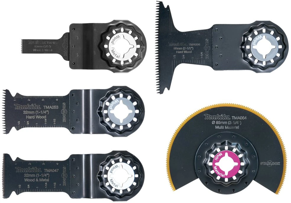 Makita Starlock daugiafunkcinio įrankio ašmenų rinkinys, 5 vnt. (E-29854)