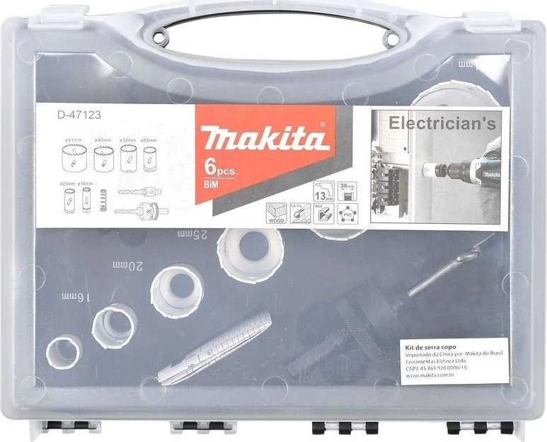 Grąžtas Makita HSS Bi-Metal gręžimo karūnų komplektas 9-dydžiai D-47123