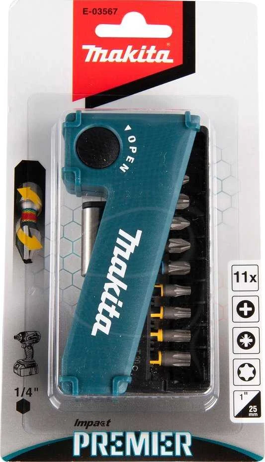 Makita Impact Premier 11vnt. Torsion sukimo antgalių komplektas E-03567 1/4" • 11 pcs