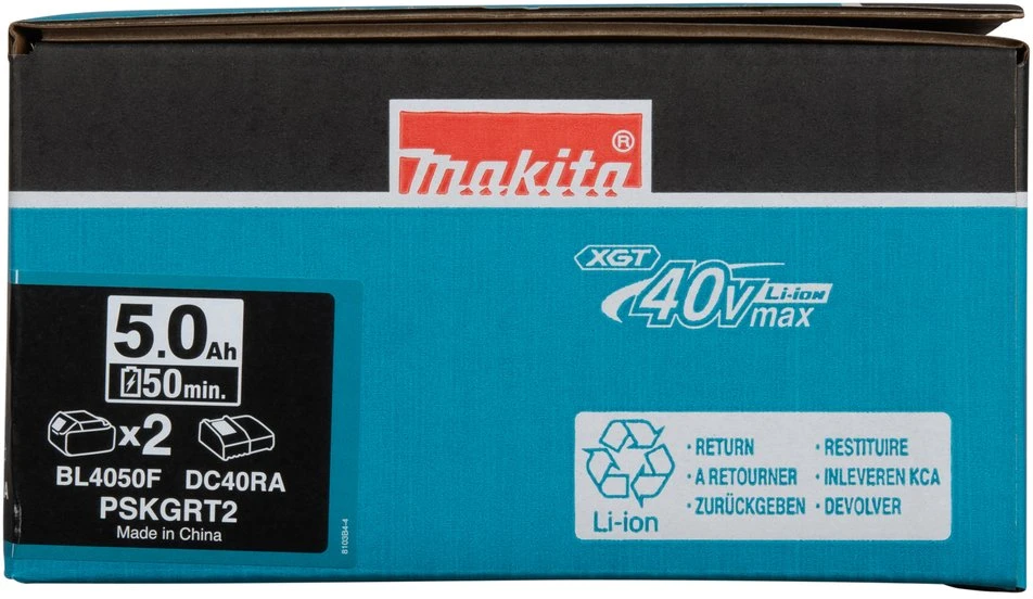 Makita Maitinimo rinkinys 40 V 2x5,0 Ah XGT (BL4050Fx2+DC40RA) (UN3480) (EUEPSKGRT2)