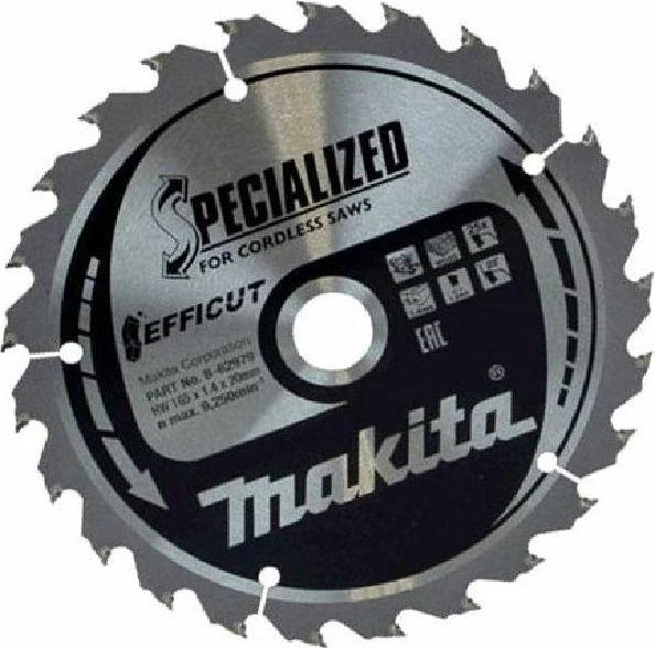 Makita B-62979 T.C.T. pjovimo diskas 165X1.4X20mm 23° T25 EFFICUT