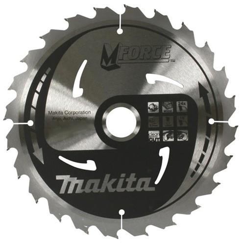 Makita T.C.T. pjūklas M-FORCE 185X2X30mm 15° T24 B-08040 T.C.T • 185 x30 mm • T24 • 15° • Medienai