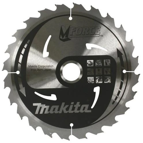 Makita T.C.T. pjūklas M-FORCE 210X2.3X30mm 15° T40 B-08109 T.C.T • 210 x30 mm • T40 • 15° • Medienai