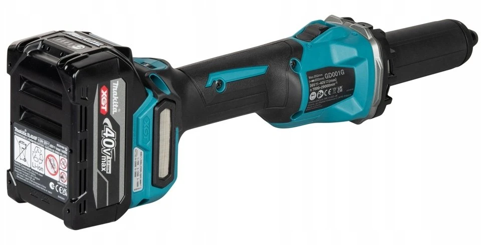 Makita GD001GZ Akumuliatorinis tiesinis šlifuoklis XGT, 40V, ø 6 mm 29 000 min-1, Be akumuliatorių ir kroviklio!