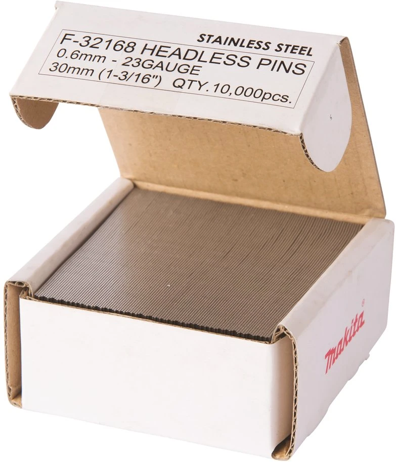 Makita Smeigės 0,6X30MM, INOX P30S, 10.000 Vnt. F-32168 Smeigės 0,6X30MM, INOX P30S, 10.000 Vnt. RST, BTP350, AF5000HP