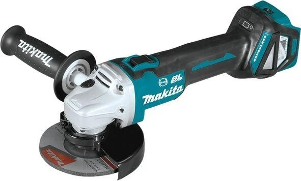 Makita DGA506ZJ kampinis šlifuoklis šonu