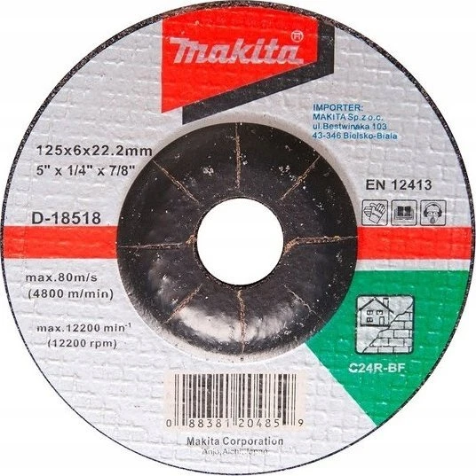 Makita Šlifavimo diskas 125X6 C24R Akmeniui D-18518