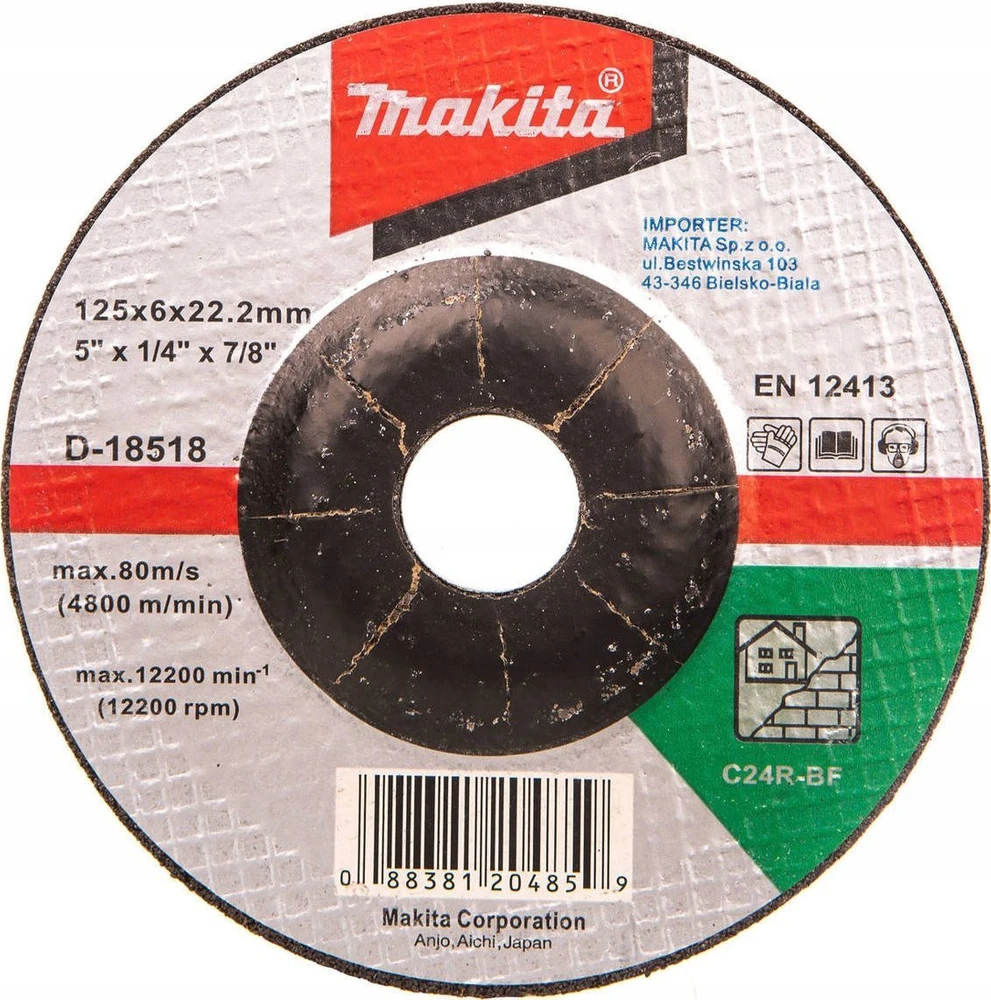 Makita Šlifavimo diskas 125X6 C24R Akmeniui D-18518