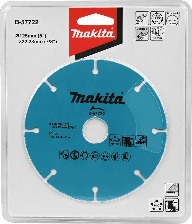 Makita Pjovimo diskas su kietmetalio grūdeliais B-57722 125 x 22,23 mm