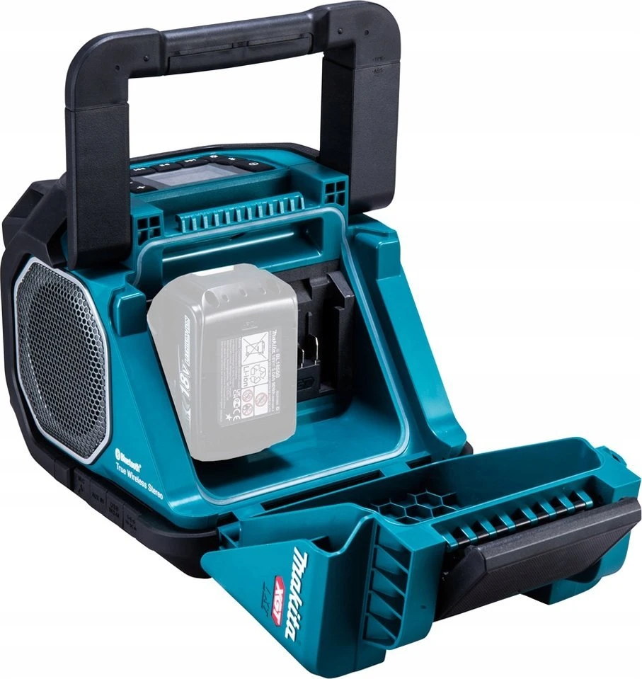 Makita MR014GZ Akumuliatorinis darbinis grotuvas Bluetooth 14.4V-40V/AC, LCD, Integruotas mikrofono stiprintuvas