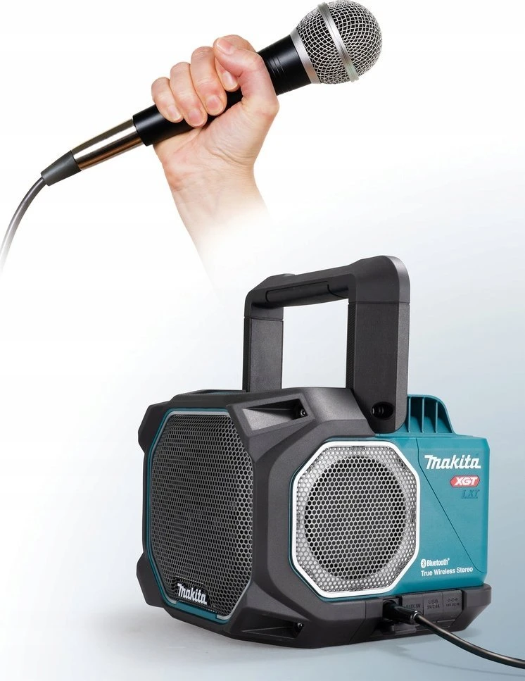 Makita MR014GZ Akumuliatorinis darbinis grotuvas Bluetooth 14.4V-40V/AC, LCD, Integruotas mikrofono stiprintuvas