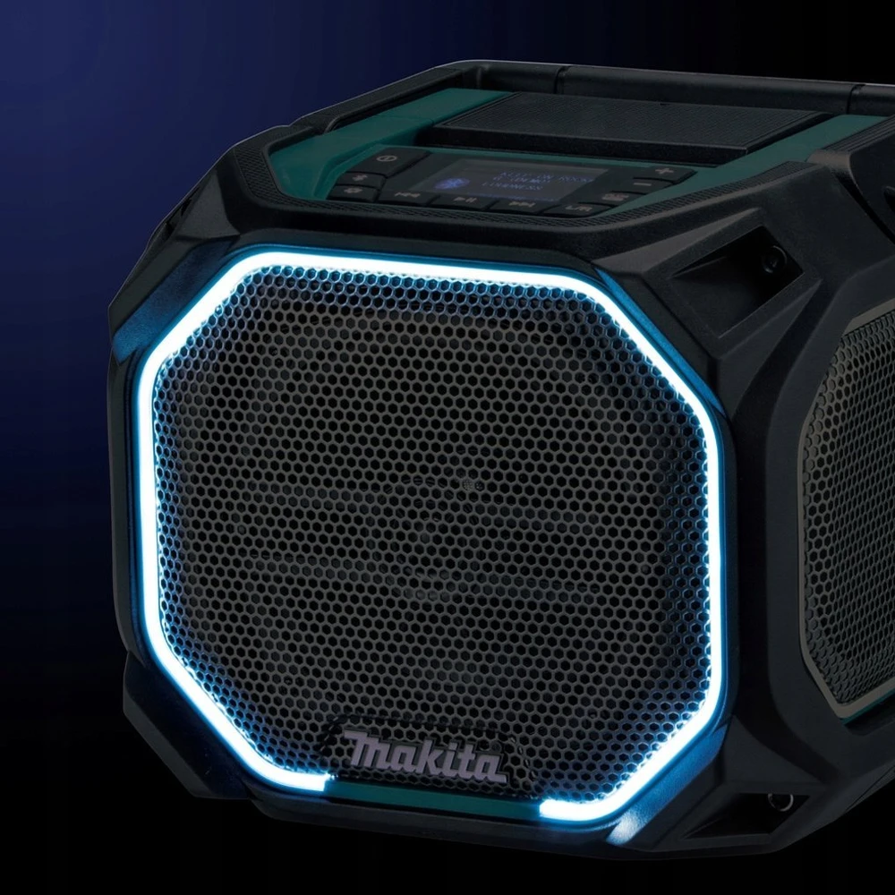 Makita MR014GZ Akumuliatorinis darbinis grotuvas Bluetooth 14.4V-40V/AC, LCD, Integruotas mikrofono stiprintuvas