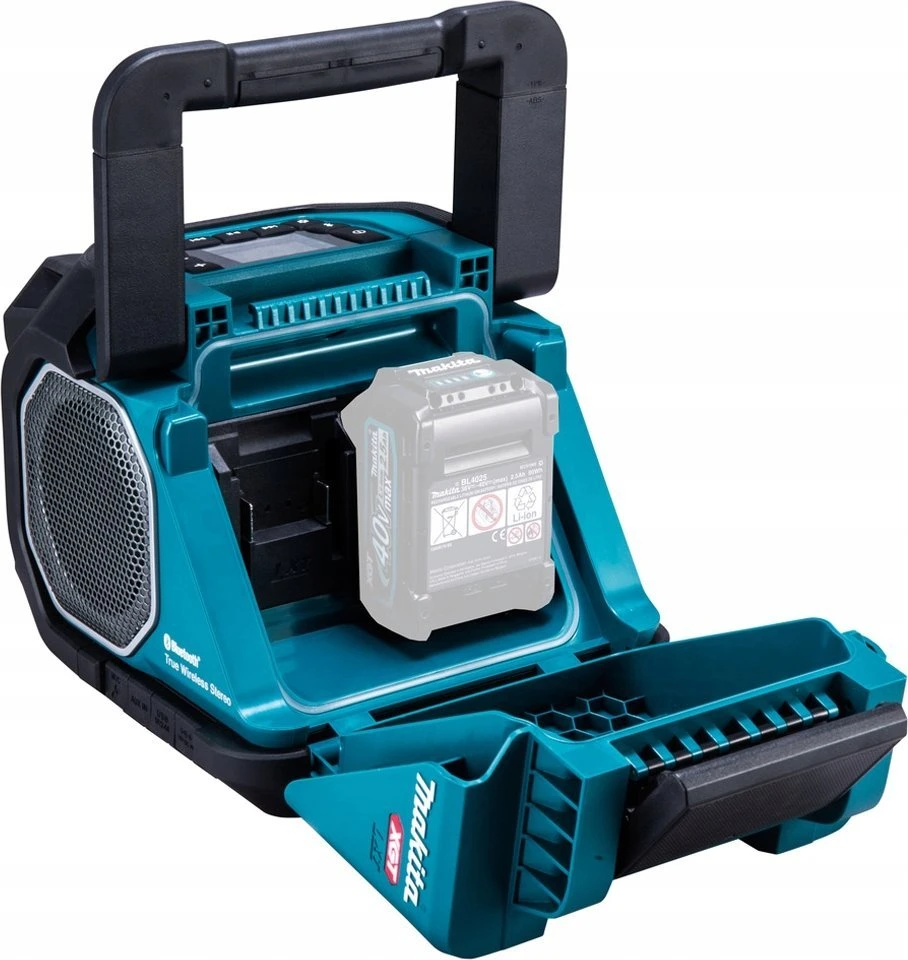 Makita MR014GZ Akumuliatorinis darbinis grotuvas Bluetooth 14.4V-40V/AC, LCD, Integruotas mikrofono stiprintuvas