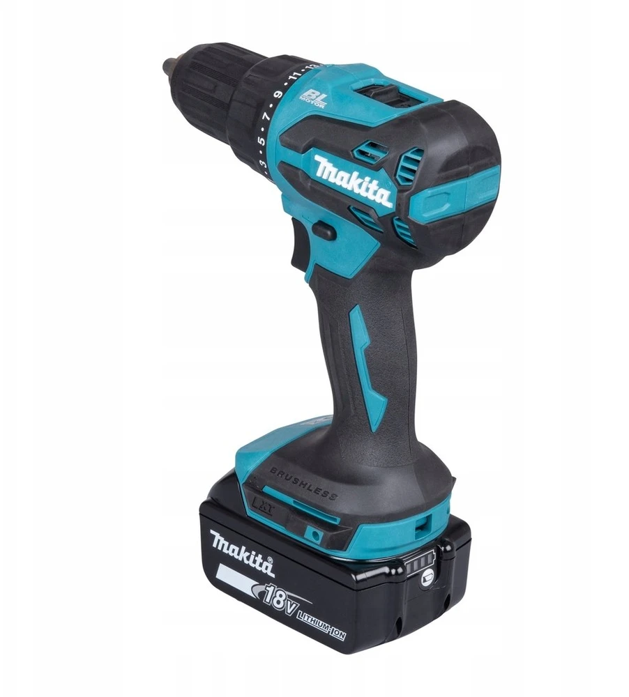 Makita DHP490SF1J Akumuliatorinis smūginis gręžtuvasl 18V, BL, 13mm, 65 Nm, 1x3,0Ah, DC18WC, lagaminas