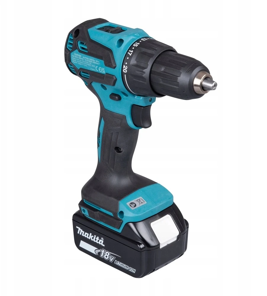 Makita DHP490SF1J Akumuliatorinis smūginis gręžtuvasl 18V, BL, 13mm, 65 Nm, 1x3,0Ah, DC18WC, lagaminas