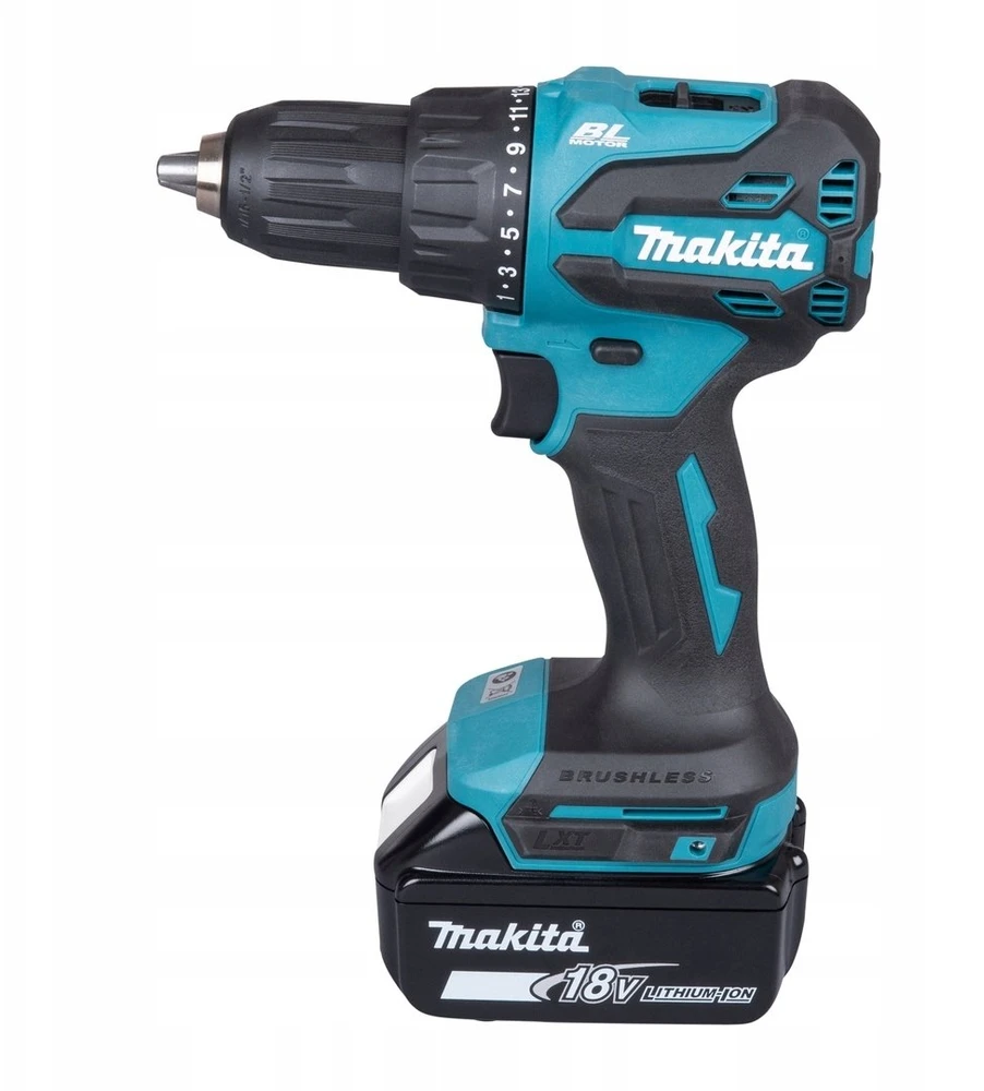 Makita DHP490SF1J Akumuliatorinis smūginis gręžtuvasl 18V, BL, 13mm, 65 Nm, 1x3,0Ah, DC18WC, lagaminas
