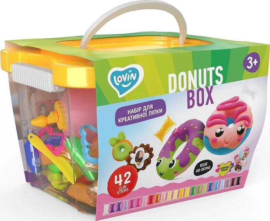 Maksik Okto Gluty Maksik Ciastolina Creativity rinkinys Donuts box 70 109 UA