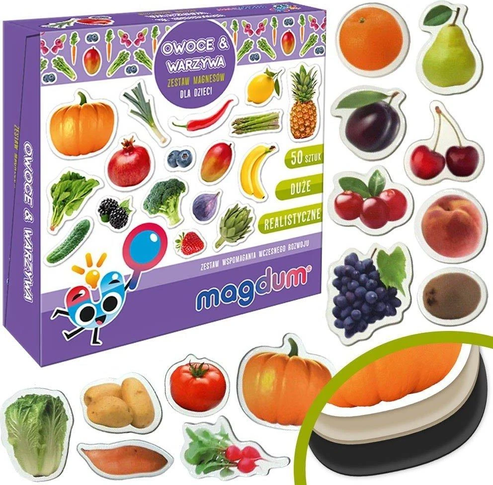 Magdum Vaisių ir daržovių magnetų rinkinys 50 vienetų MV 6032-42