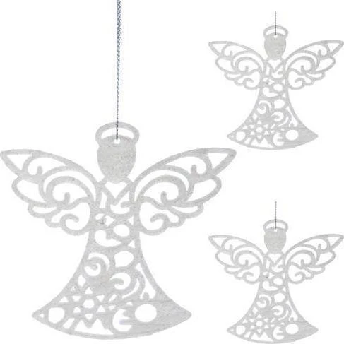 Malatec Christmas baubles/ medžio pendants - angels - 3 pcs.
