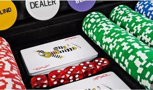 Pokerio žetonų rinkinys lagaminėlyje Malatec, 500 žetonų.