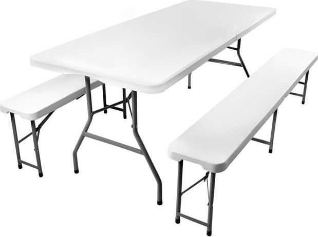 Gardlov Sulankstomas sodo stalas 180cm + 2 suolai
