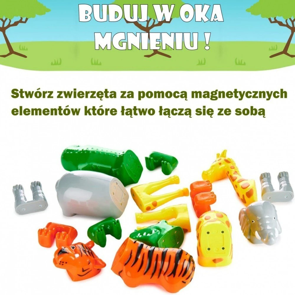Rinkinys Malik Malblo magnetinis džiunglių gyvūnų rinkinys