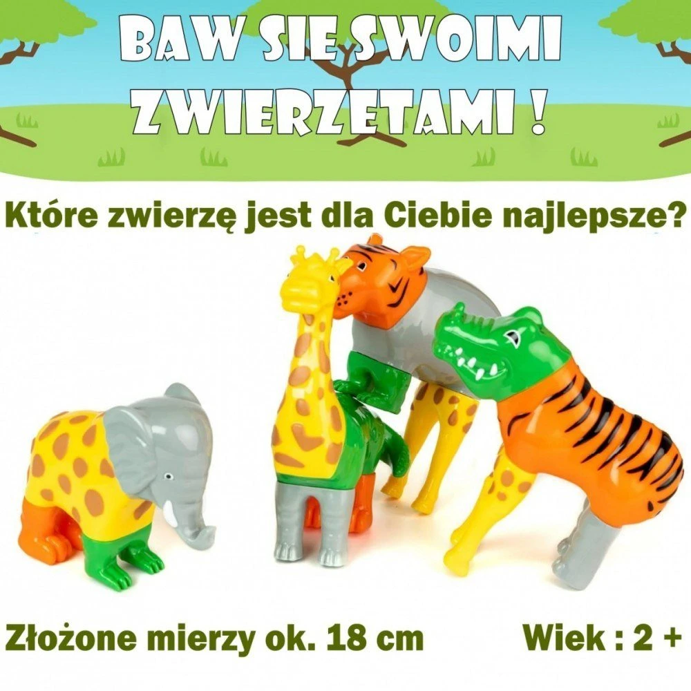 Rinkinys Malik Malblo magnetinis džiunglių gyvūnų rinkinys