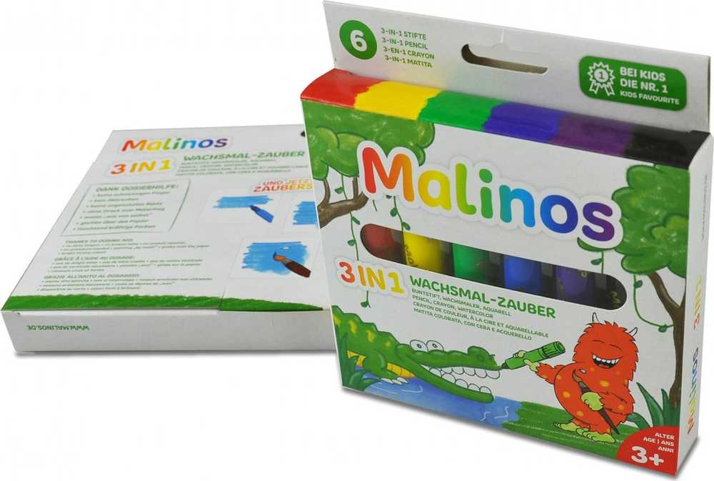 Malinos Malinos Wachsmalstifte Wachsmal-Zauber 6 Farben 3+