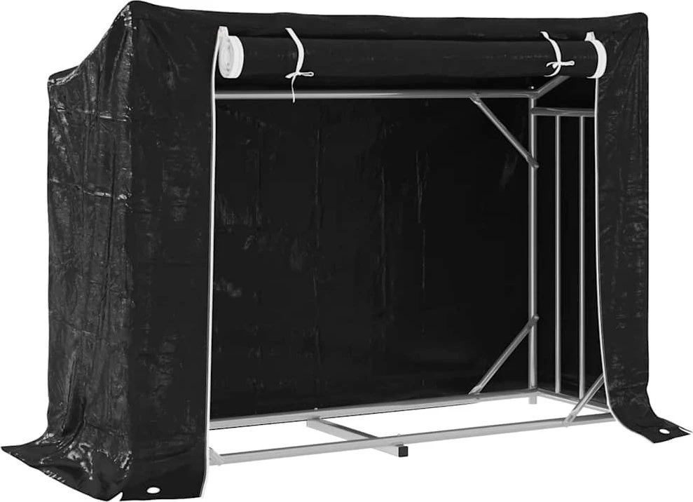 Stovas malkoms su apdangalu nuo lietaus, 151x60,5x110,5cm