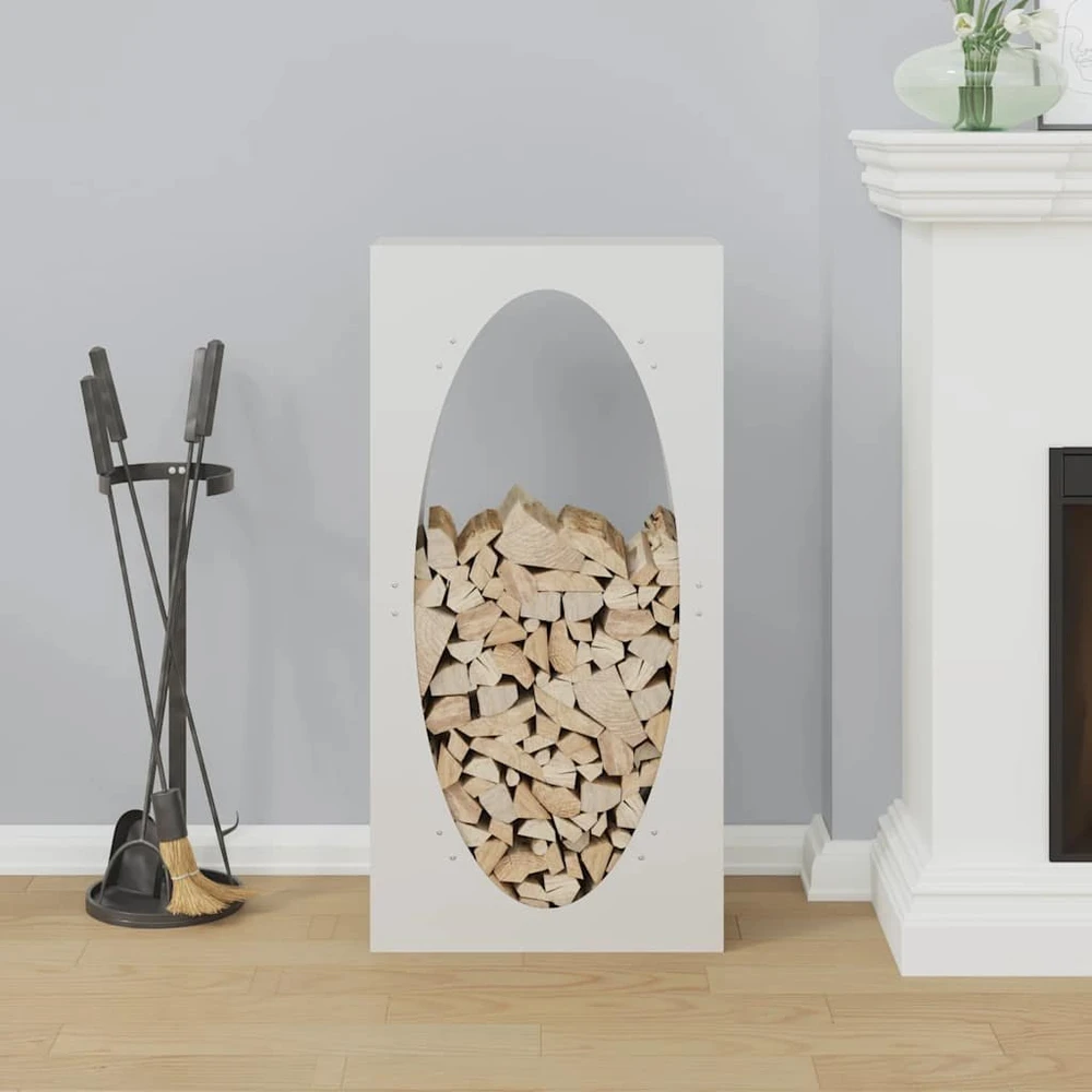 Stovas malkoms, balta, 50x23x100 cm, šaltai valcuotas plienas