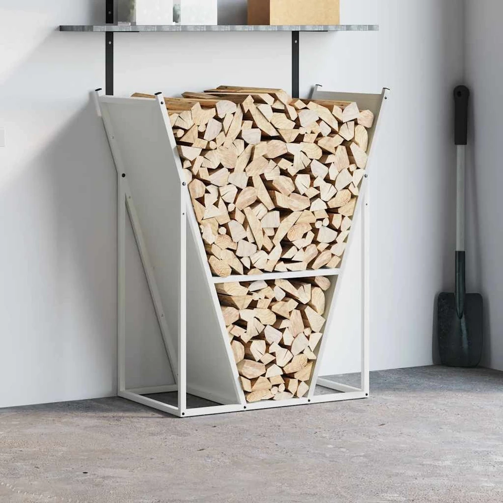 Stovas malkoms, balta, 69,5x35x81 cm, šaltai valcuotas plienas