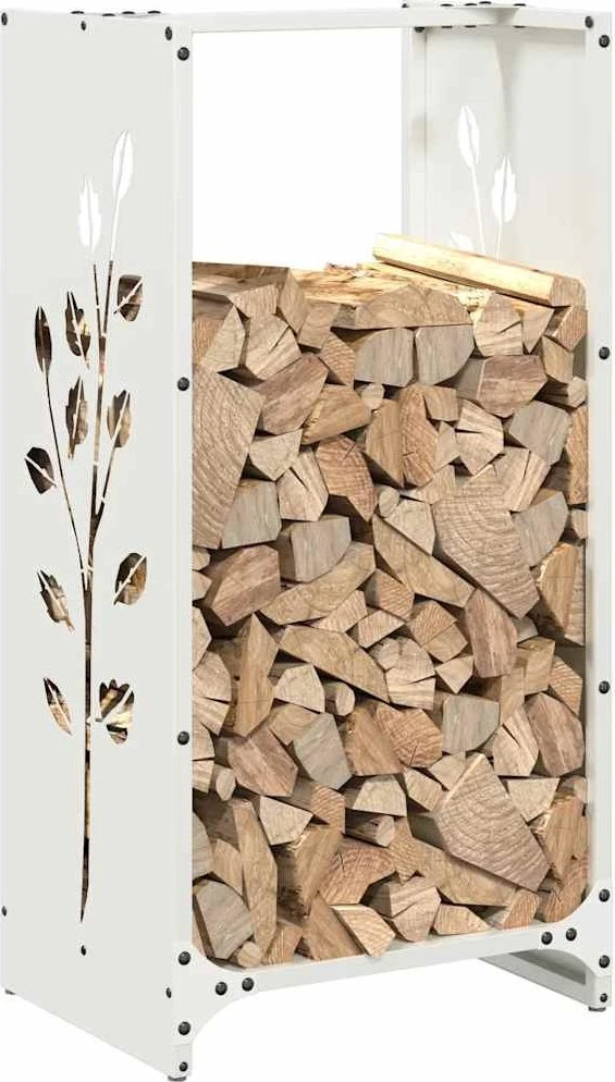 Stovas malkoms, balta, 40x30x80 cm, šaltai valcuotas plienas