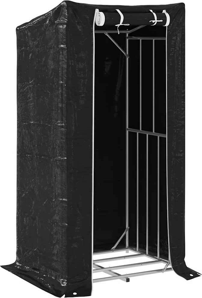 Stovas malkoms su apdangalu nuo lietaus, 100x80x200cm