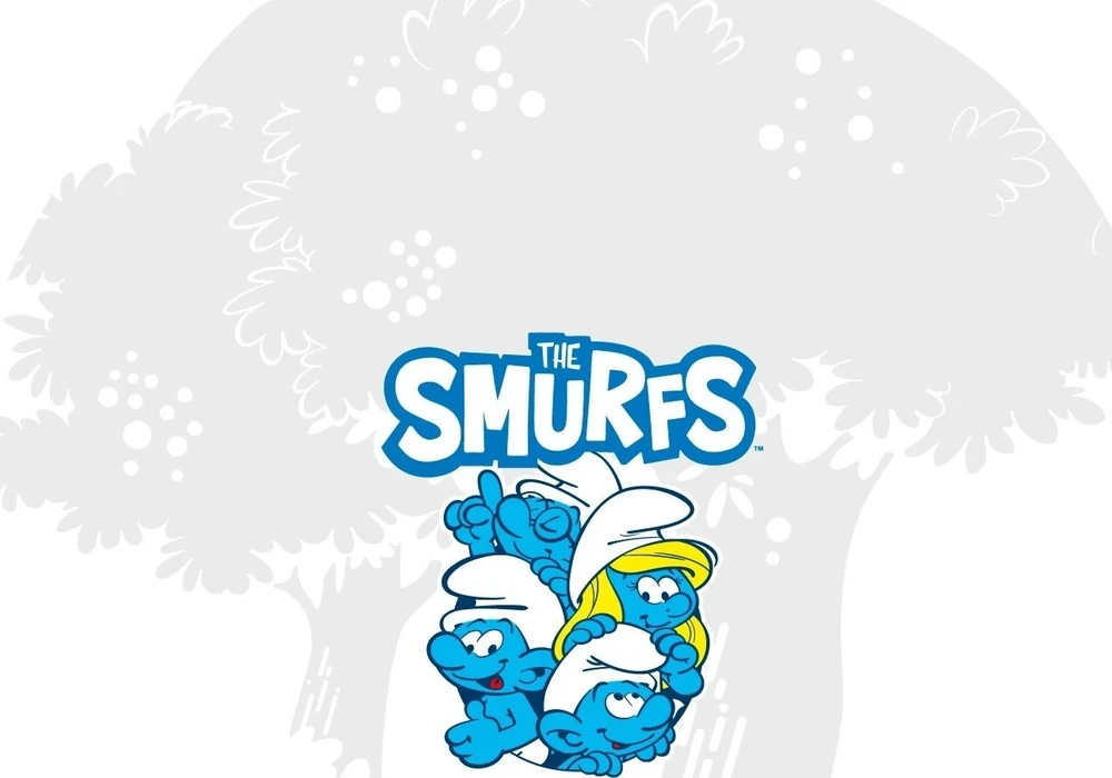 MALTEX Footstool 2K Smurfs balta/ mėlyna