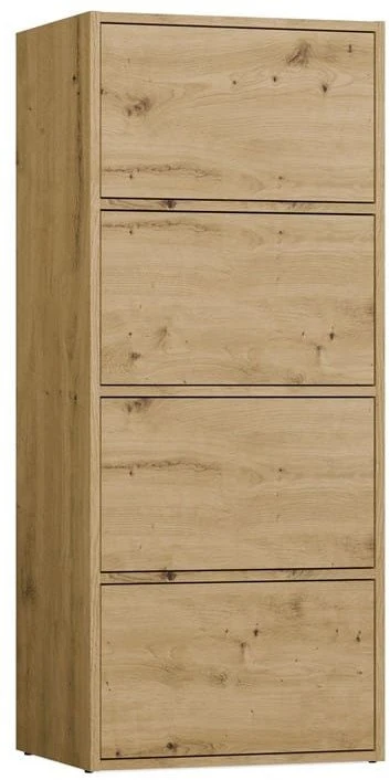 „Top E Shop“ komoda „ALMA“, antracito / ąžuolo spalvos