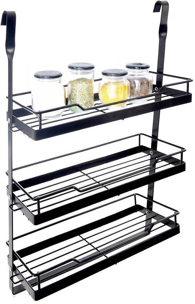Malys Group Orion Metalinė Kabyklinė Virtuvės Lentyna RADKA 32x11x46 cm Juoda