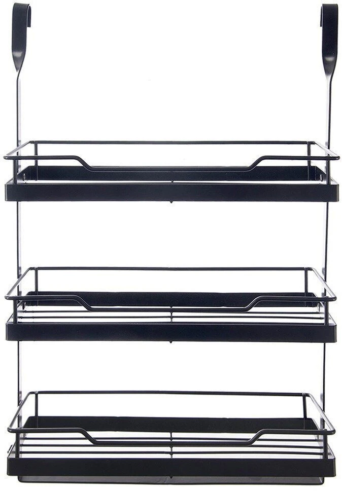 Malys Group Orion Metalinė Kabyklinė Virtuvės Lentyna RADKA 32x11x46 cm Juoda
