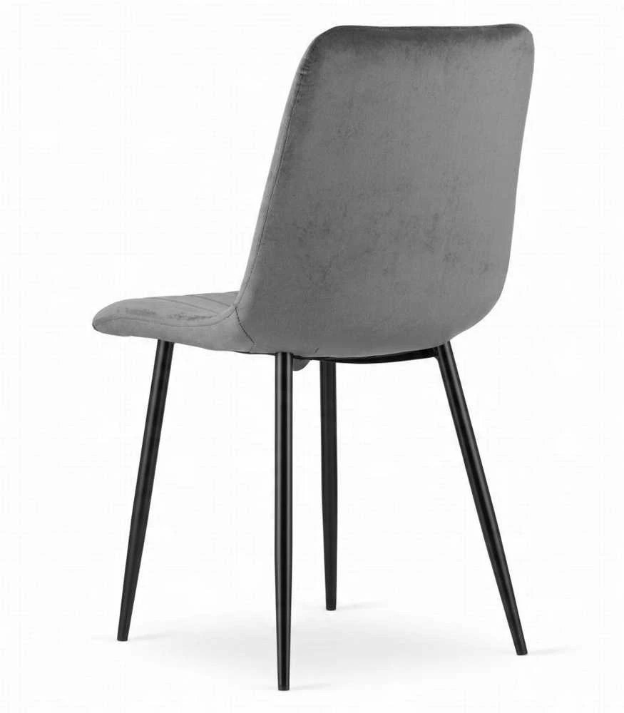 Valora Stalo ir 4 kėdžių komplektas, Craft ir pilka, 120 × 80 × 75 cm
